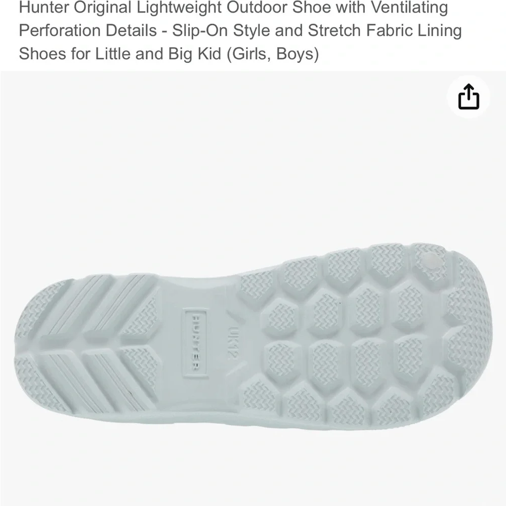 Hunter Original Lightweight Outdoor Shoe with Ventilating... Size US B3 G4