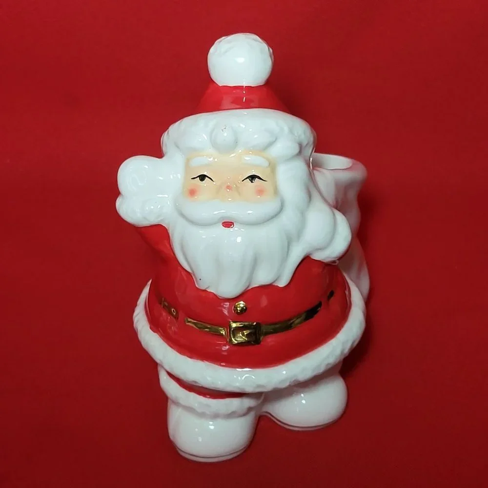 Vintage Christmas Santa Claus Figurine Statue Planter