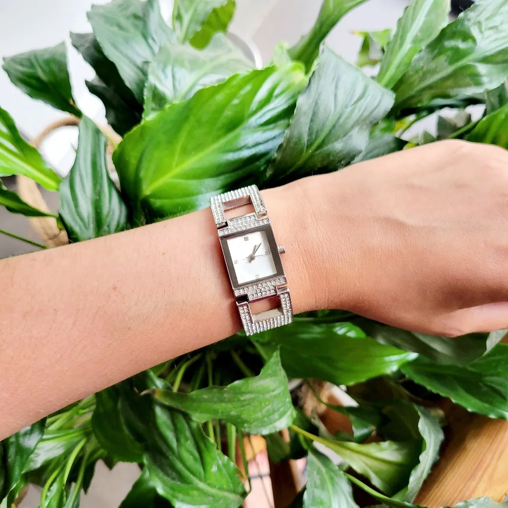 Classic Silver Diamond Watch