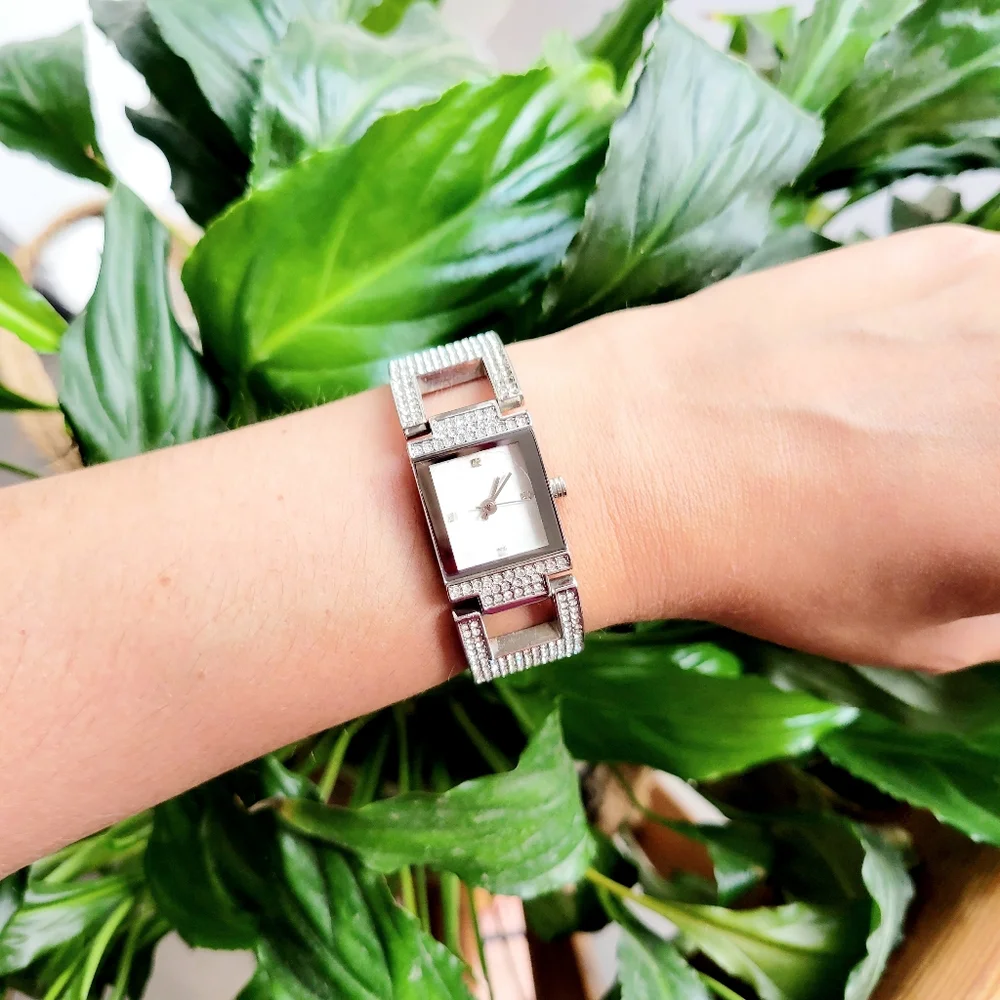 Classic Silver Diamond Watch