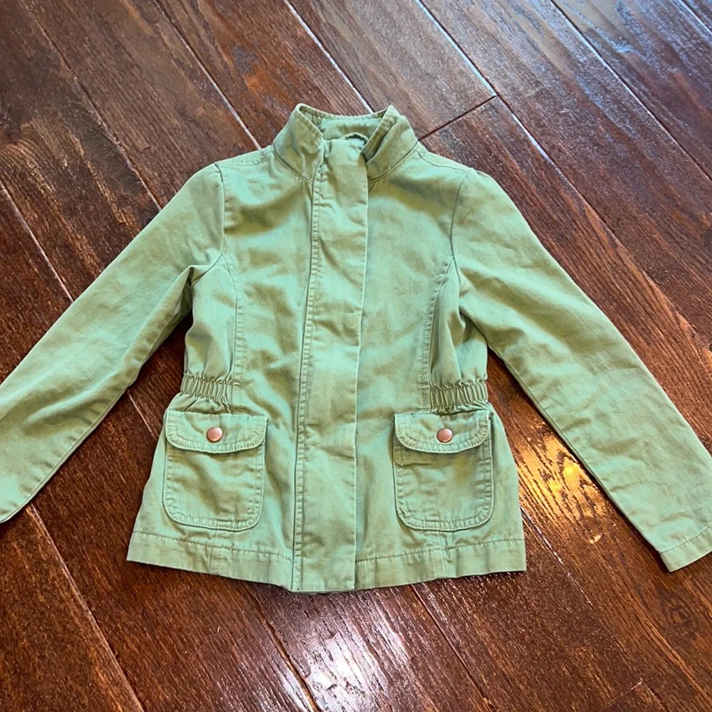 The children’s place girls army green utility jacket, 5/6