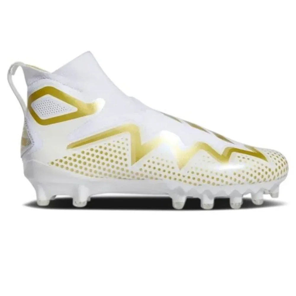 Adidas Mens Freak Ultra 22 'White Gold Metallic' Football Cleat GX7979 size 11.5