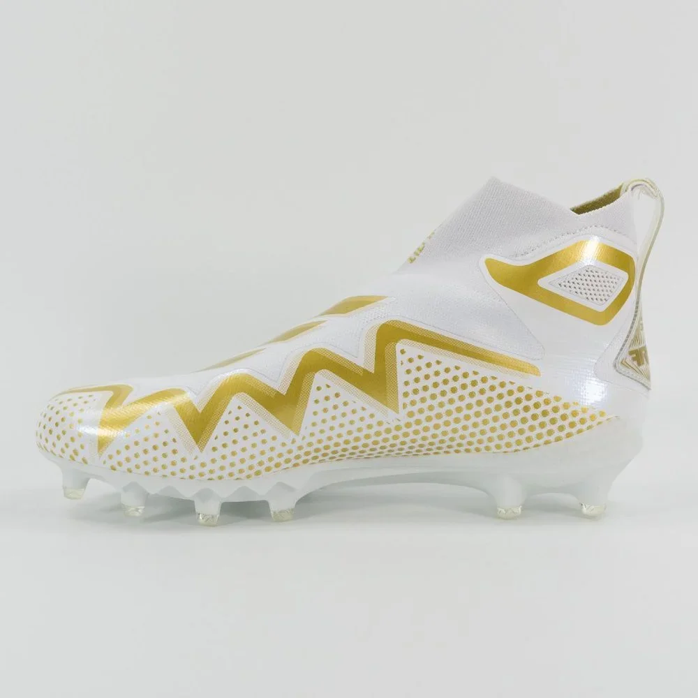 Adidas Mens Freak Ultra 22 'White Gold Metallic' Football Cleat GX7979 size 11.5