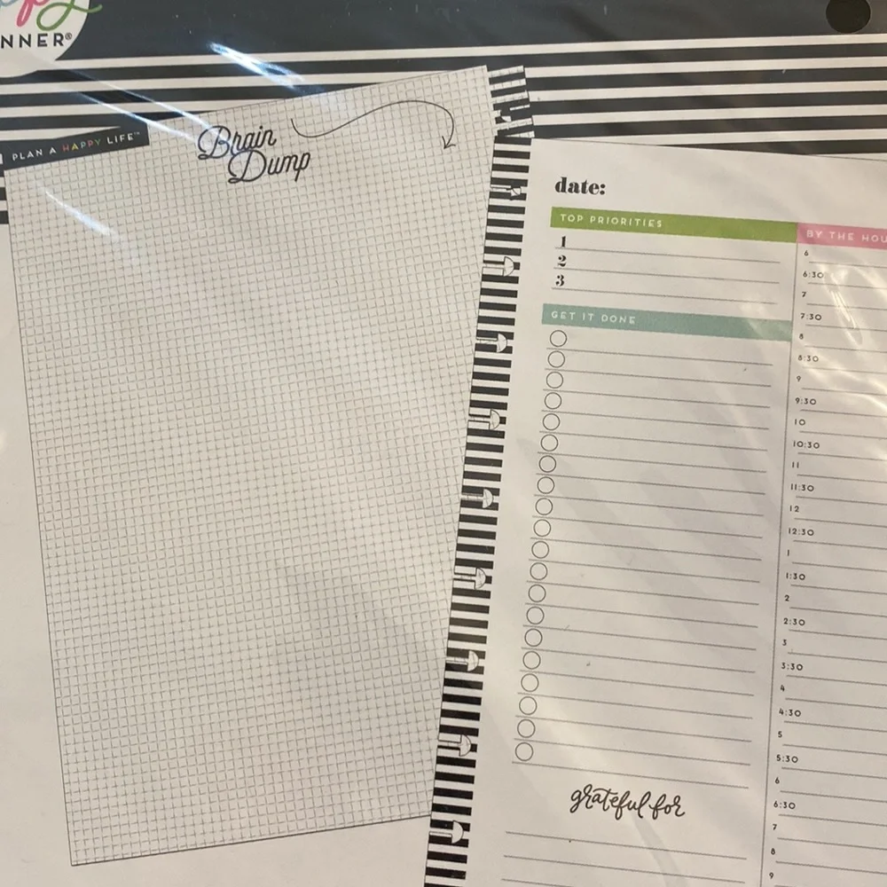 NWT The Happy Planner, Planner Sheets