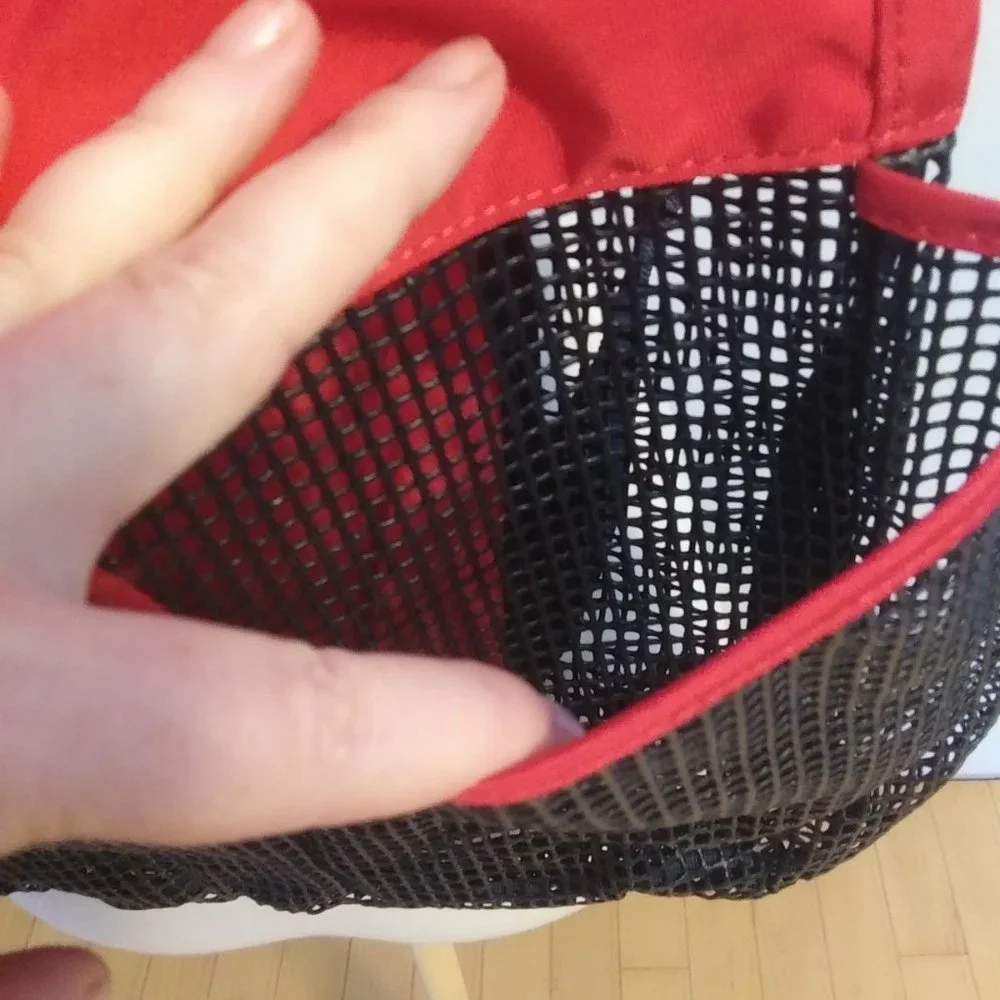 NWOT Lands End Kids rich red mesh beach bag