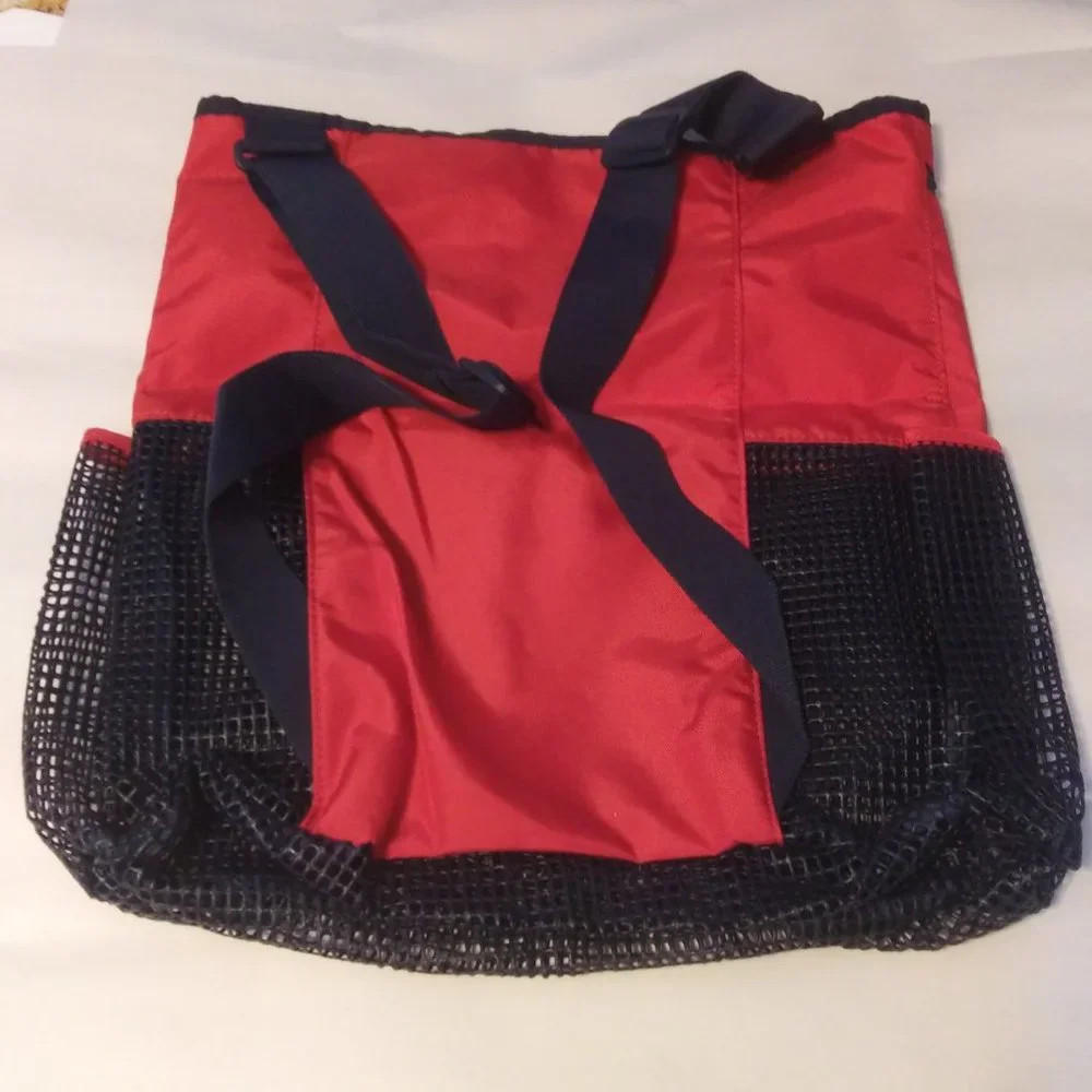 NWOT Lands End Kids rich red mesh beach bag