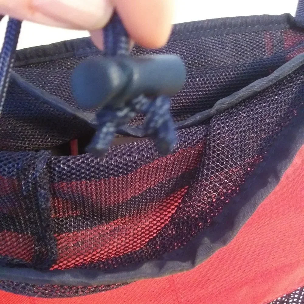 NWOT Lands End Kids rich red mesh beach bag
