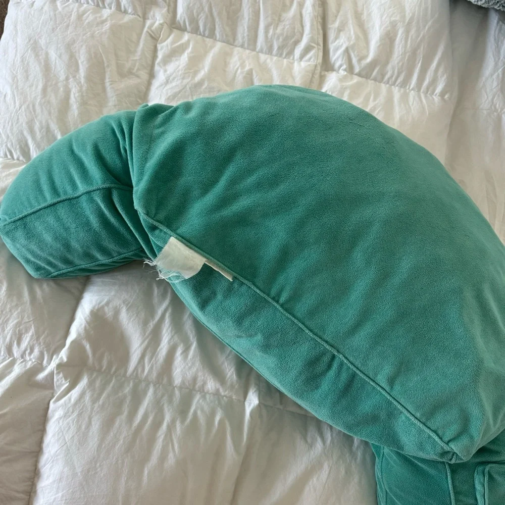 Teal Pillow with pocket