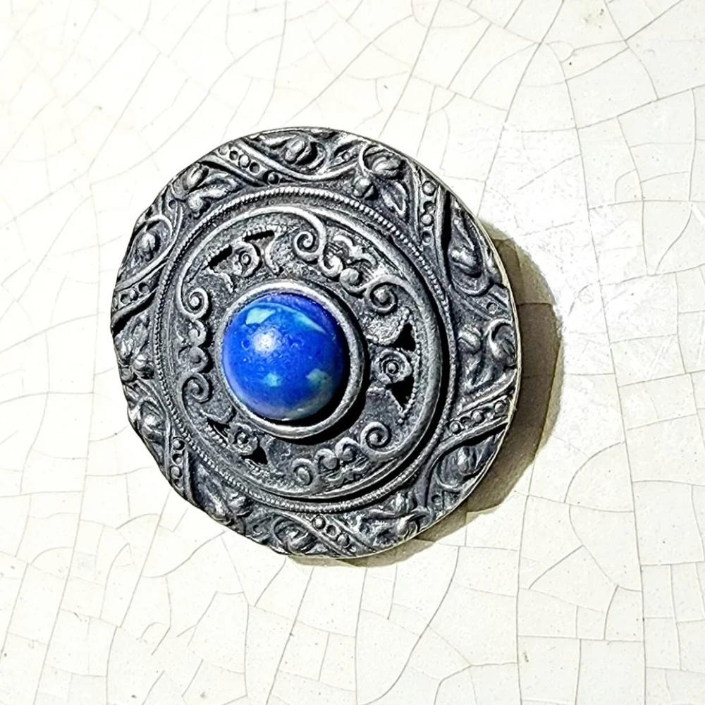 Vintage art Nouveau greek pin cover brooch sigma tau fraternity Gamma 1920s