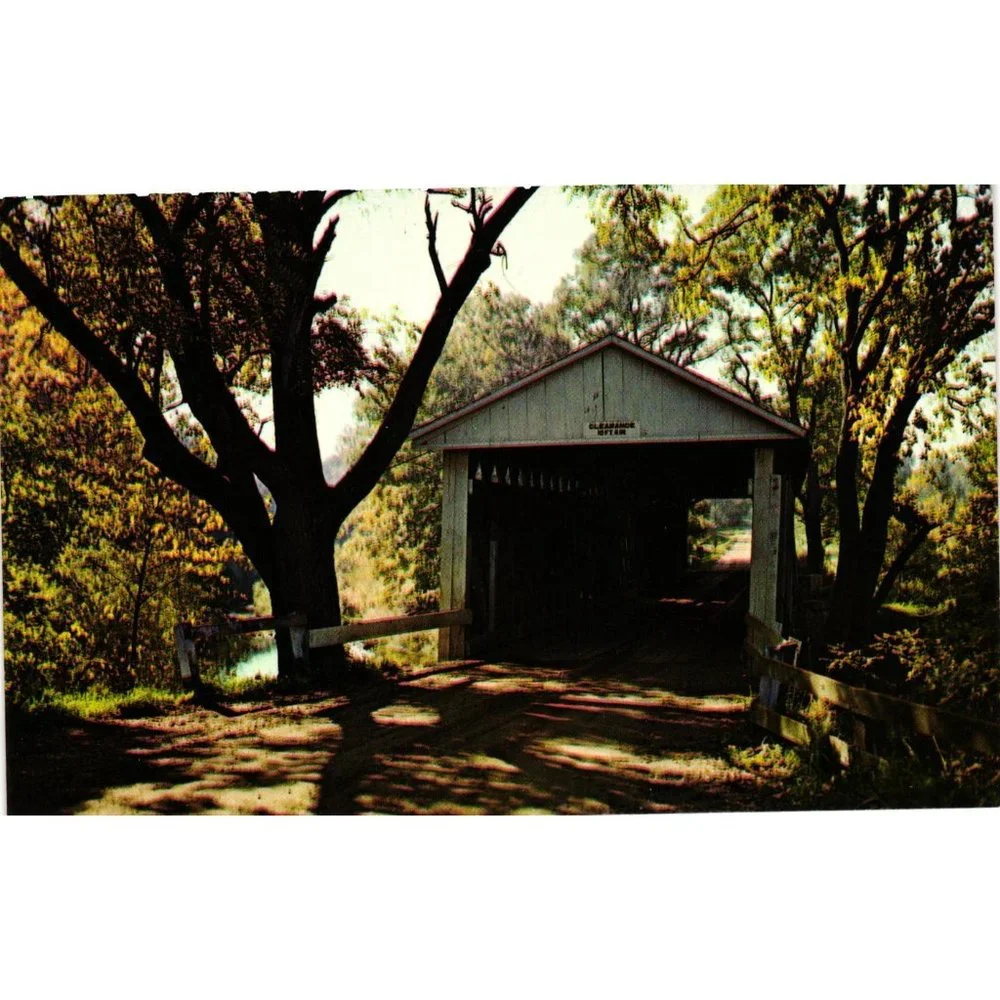 Covered Bridge Austinburg Township Ohio Postcard Travel Souvenir Unposted