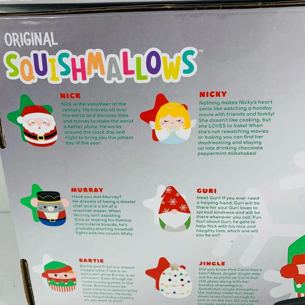 Squishmallow 2021 Holiday Squad Bundle Of 2 Sets Ornaments Plush NEW Gift