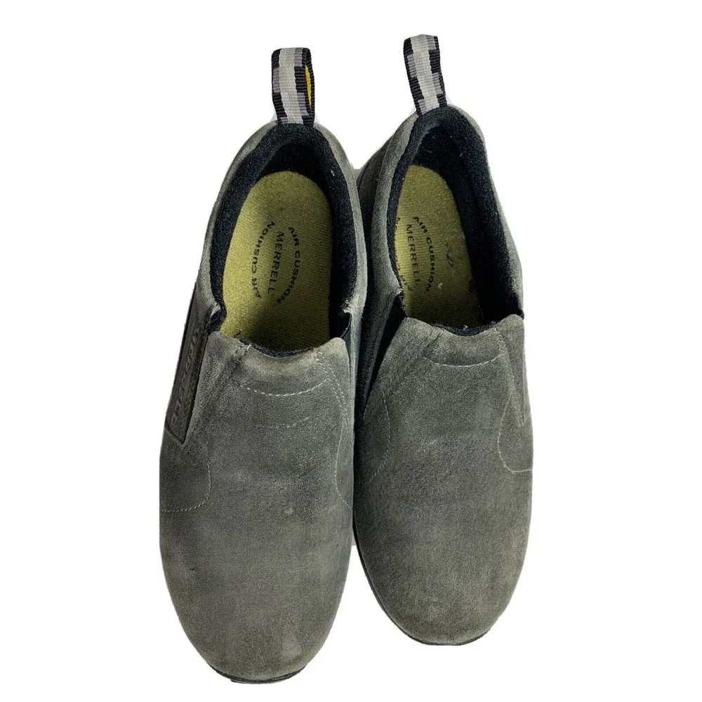 Merrell Comfort Kids Shoes Jungle Moc Slip on Green Suede US Youth 5 US 5.5M