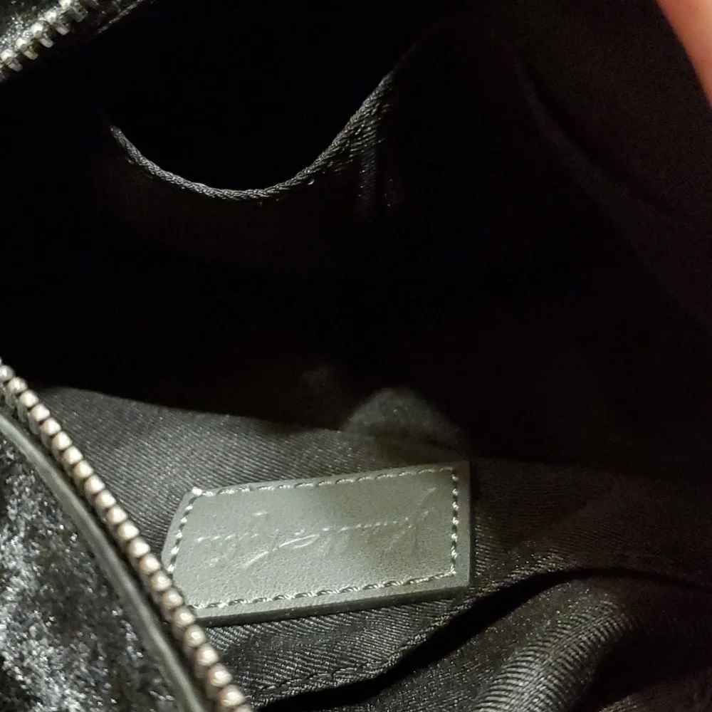 NEW Kendall & Kylie Black Velvet Cube Cosmetic Bag