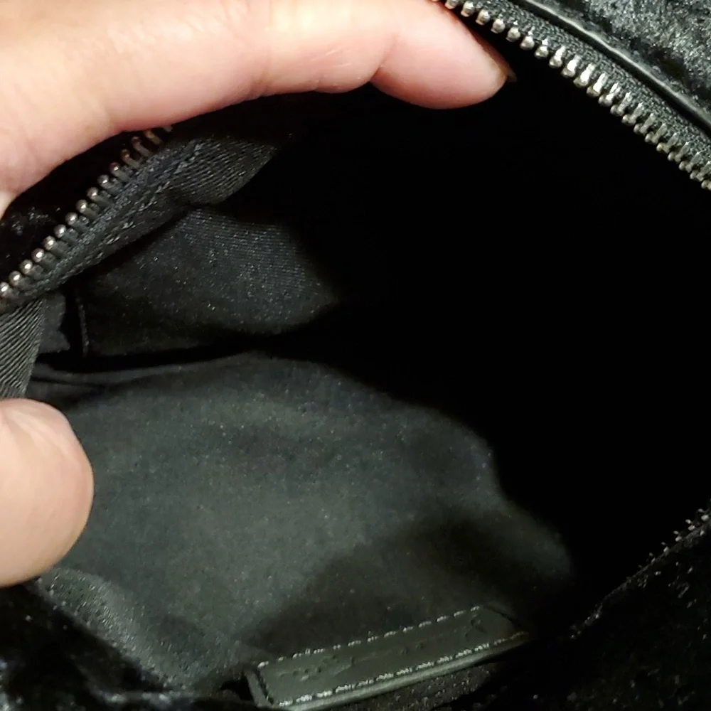 NEW Kendall & Kylie Black Velvet Cube Cosmetic Bag