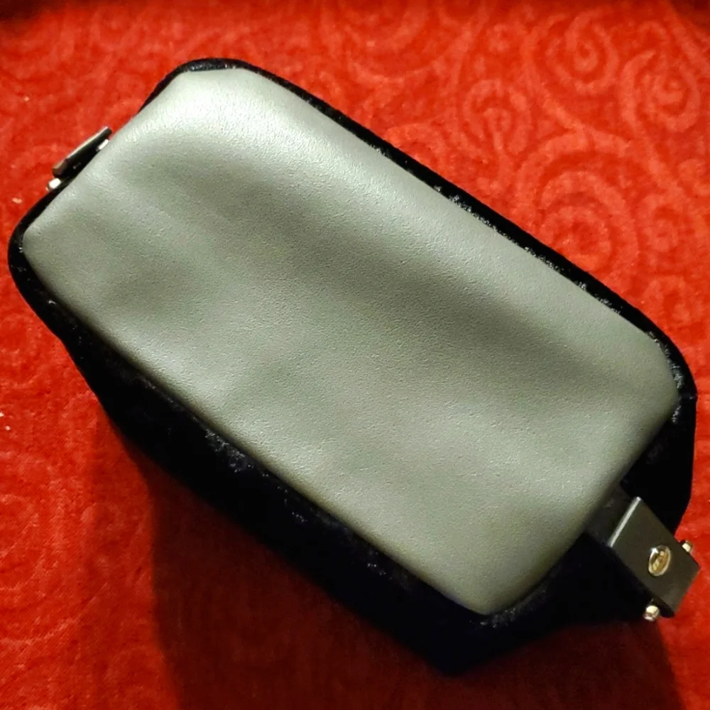 NEW Kendall & Kylie Black Velvet Cube Cosmetic Bag