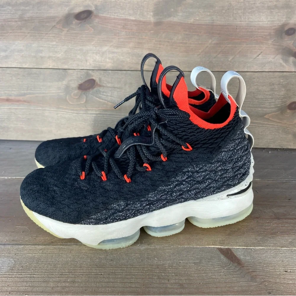 Nike Lebron 15 kids youth size 7 shoes black athletic basketball sneakers