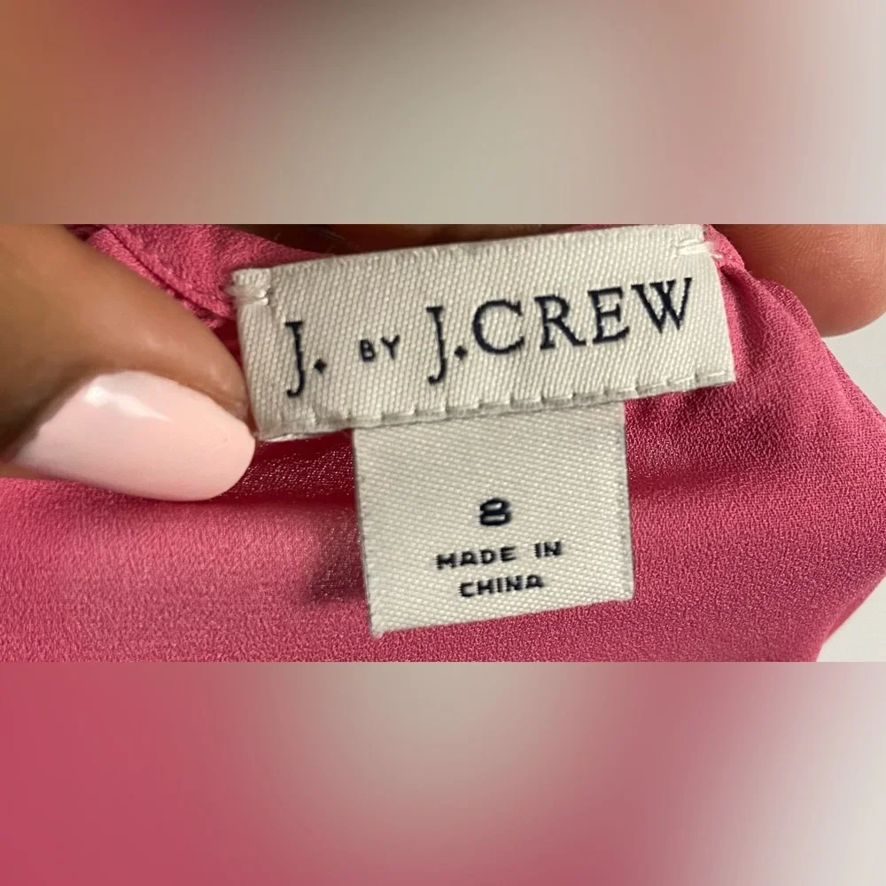J.Crew Pink Sheer Blouse Top Size 8 J by J.Crew