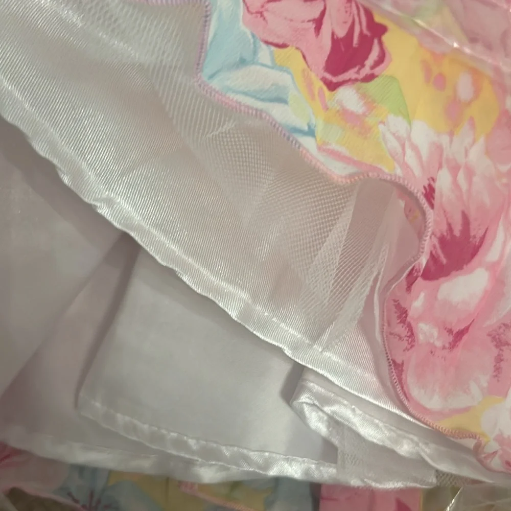 Girls size 2T Easter spring dress flowers lined crinoline new nwt lace jacket