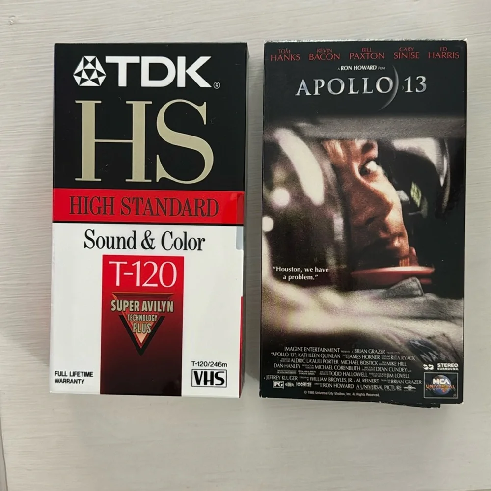 2/$5 Vintage Apollo 13 Movie on VHS/Plus Blank VHS