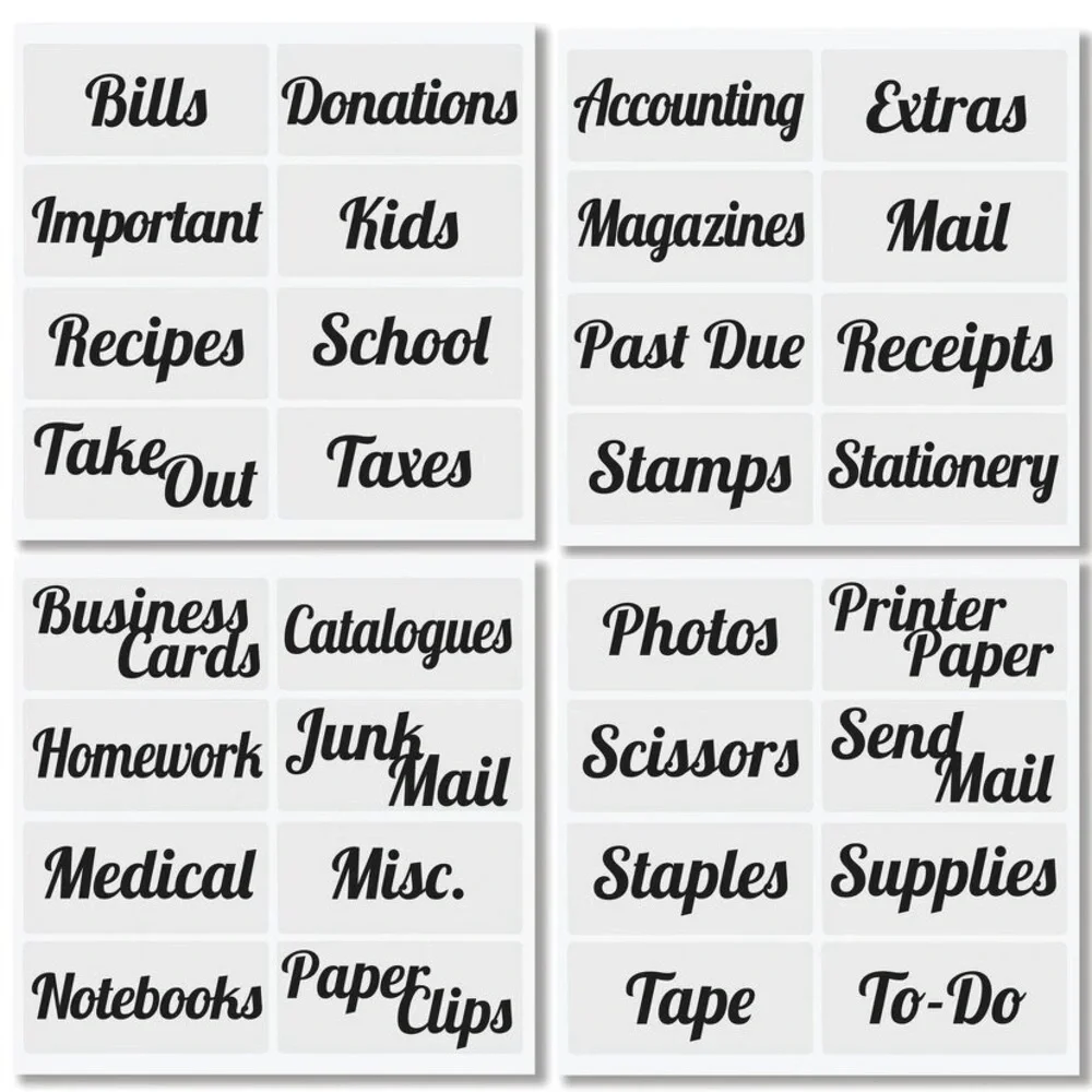 mDesign Office Label Stickers for Work from Home Organization School Labels