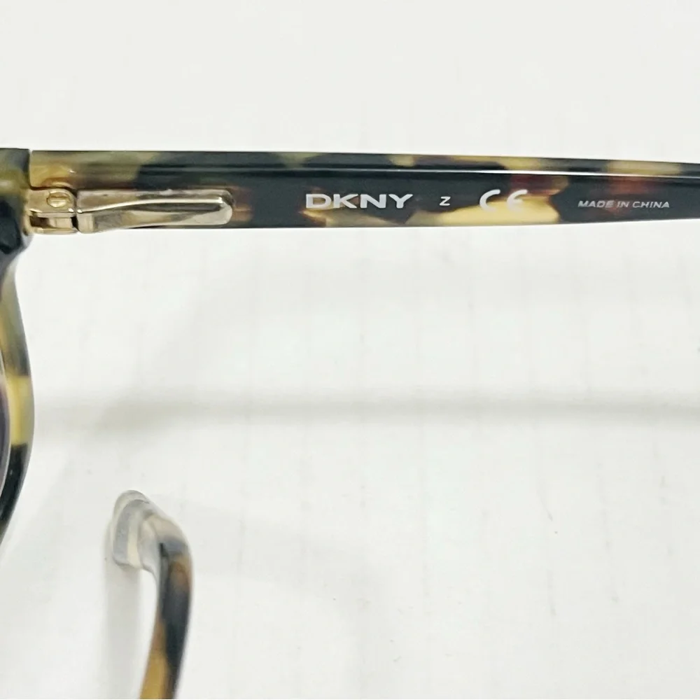 New DKNY Clear Lucite Leopard Print Glasses