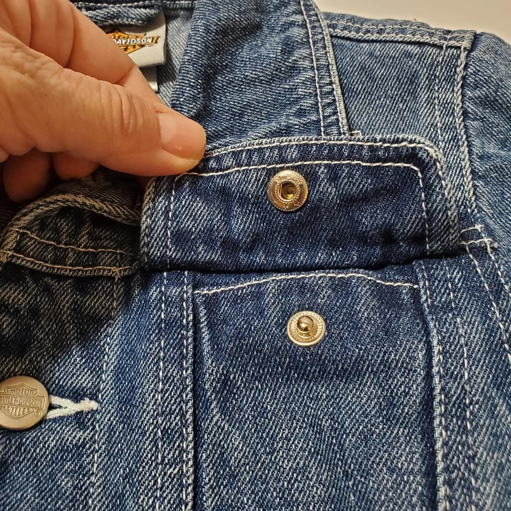 Vintage Harley Davidson Toddler Denim Jean Jacket Size 4/5