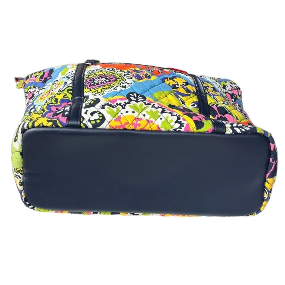 Vera Bradley Tote Bag in Rio Blue Green Orange Yellow Pink