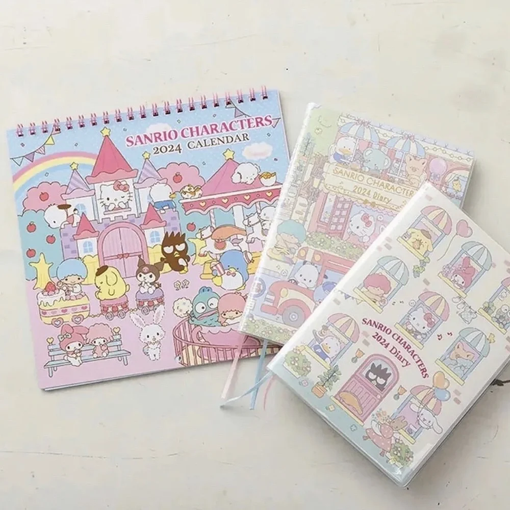 Sanrio Characters 2024 Ring 12 Monthly Desk Calendar Planner for Easy Organizing