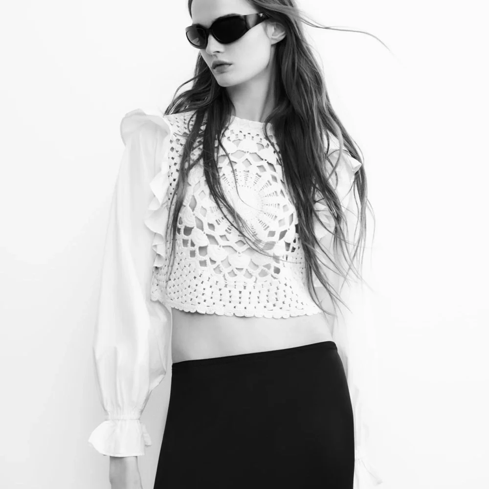 Zara contrasting top shell