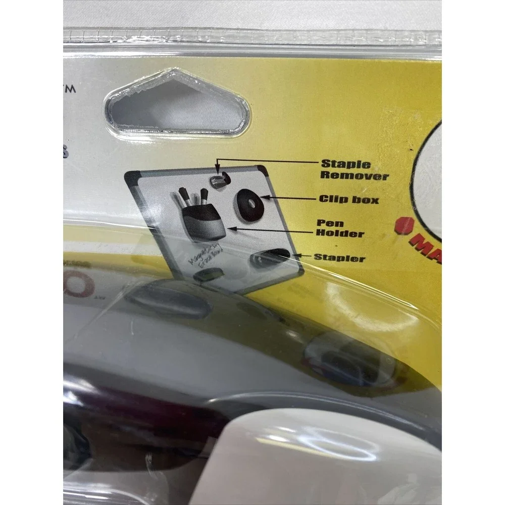 Magnetico Office Work School Locker 4 pc Magnetic Dry Erase Accessories Kit