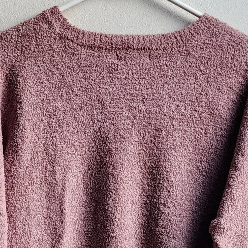 Sincerely Jules Mauve Long Sleeve Crop Top Size Small