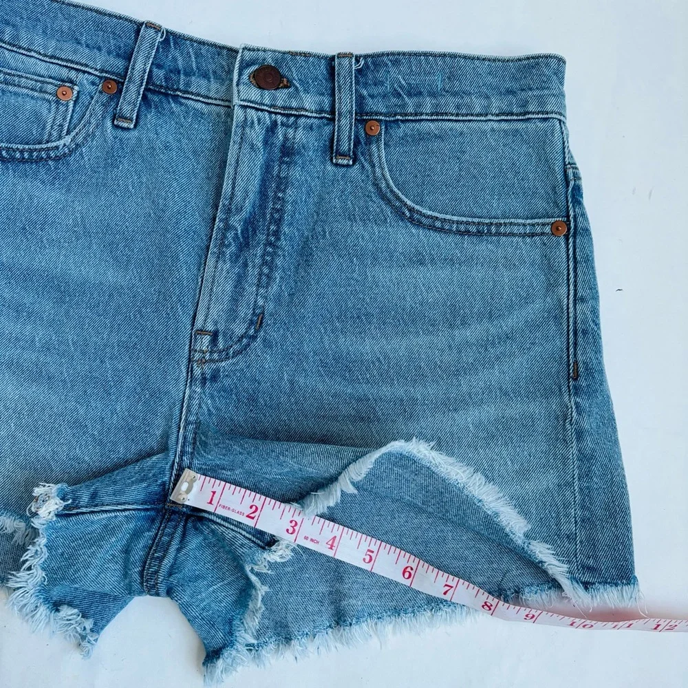 Madewell The Perfect Jean Shorts High Rise Raw Hem Denim Size 29 Style MC647