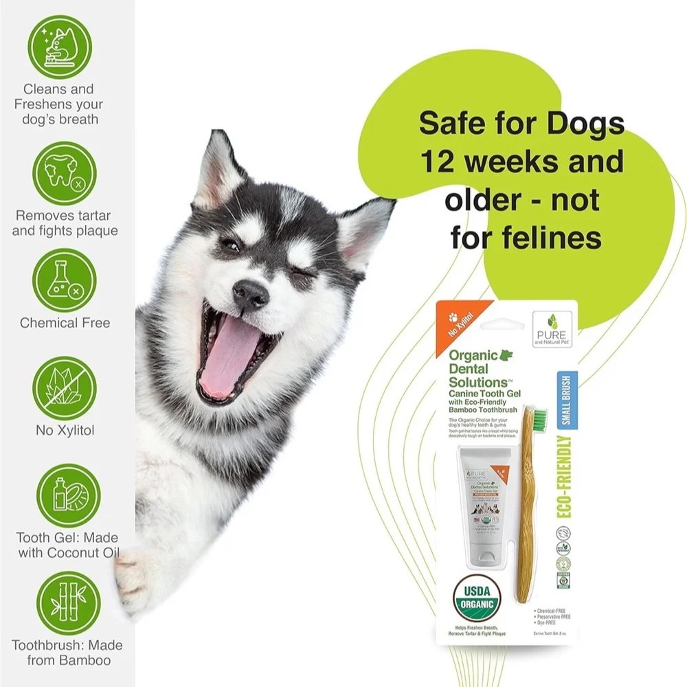 Pure and Natural Pet Organic Dental Solutions USDA Certified Organic Small Kit