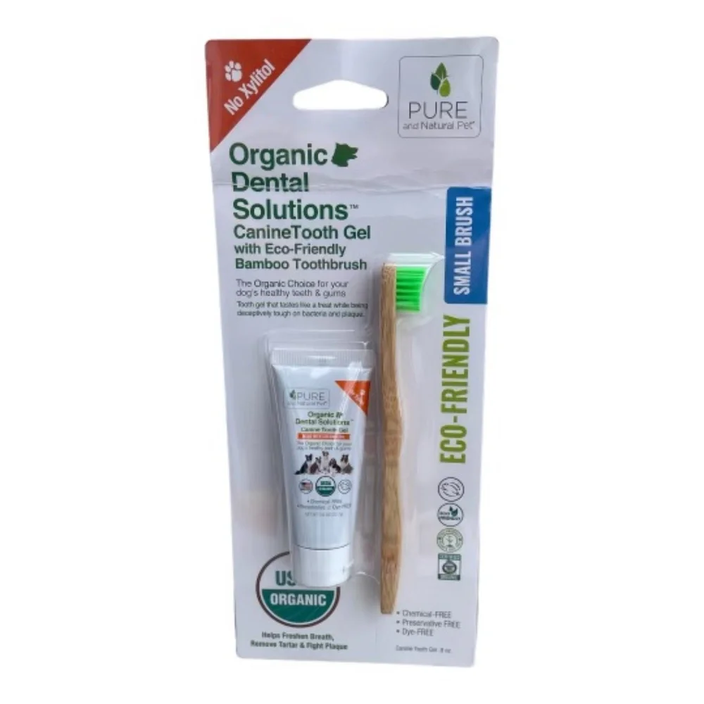 Pure and Natural Pet Organic Dental Solutions USDA Certified Organic Small Kit