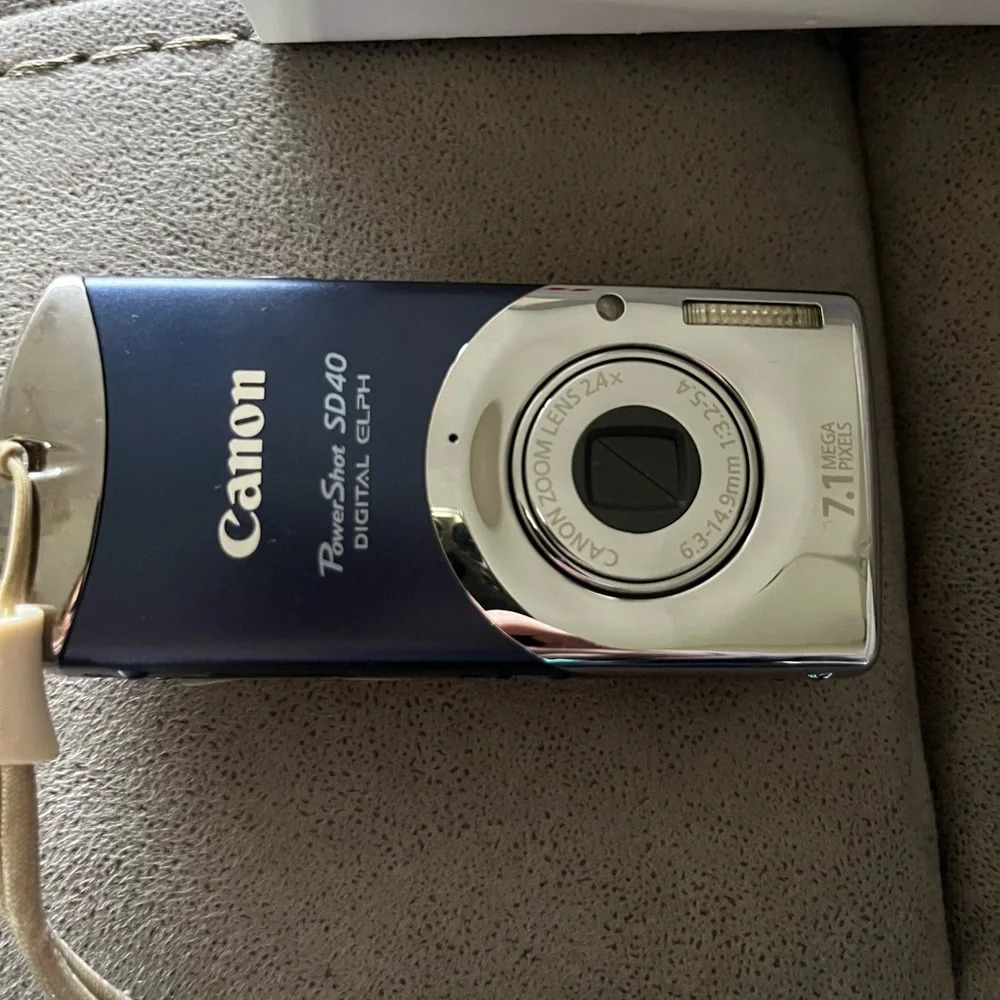 Canon PowerShot SD40 7.1MP Digital Elph blue Camera Lens Error For Parts
