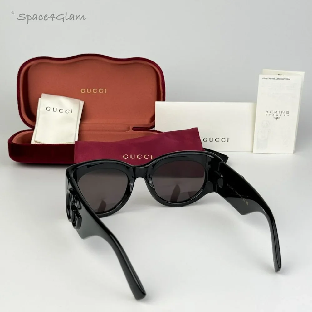 Gucci Men Sunglasses Black Grey Oval GG1544S 001 BRAND NEW