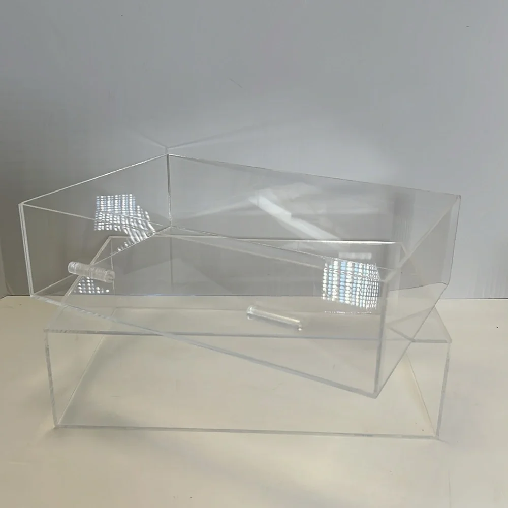 Makeup organizer single Lucite drawer 12 1/2” L 8 1/2” W, 3 1/2”