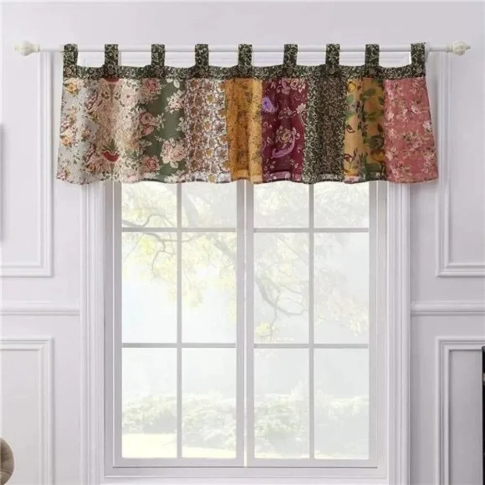 Antique Chic 21 X 84-Inch Cotton Window Patchwork Valance, Multicolor