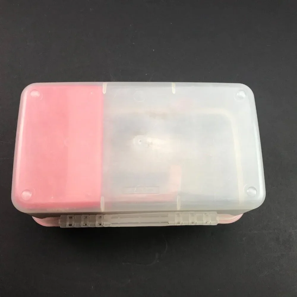 Clear Red Lunch Organizing Box Caddy 9.5