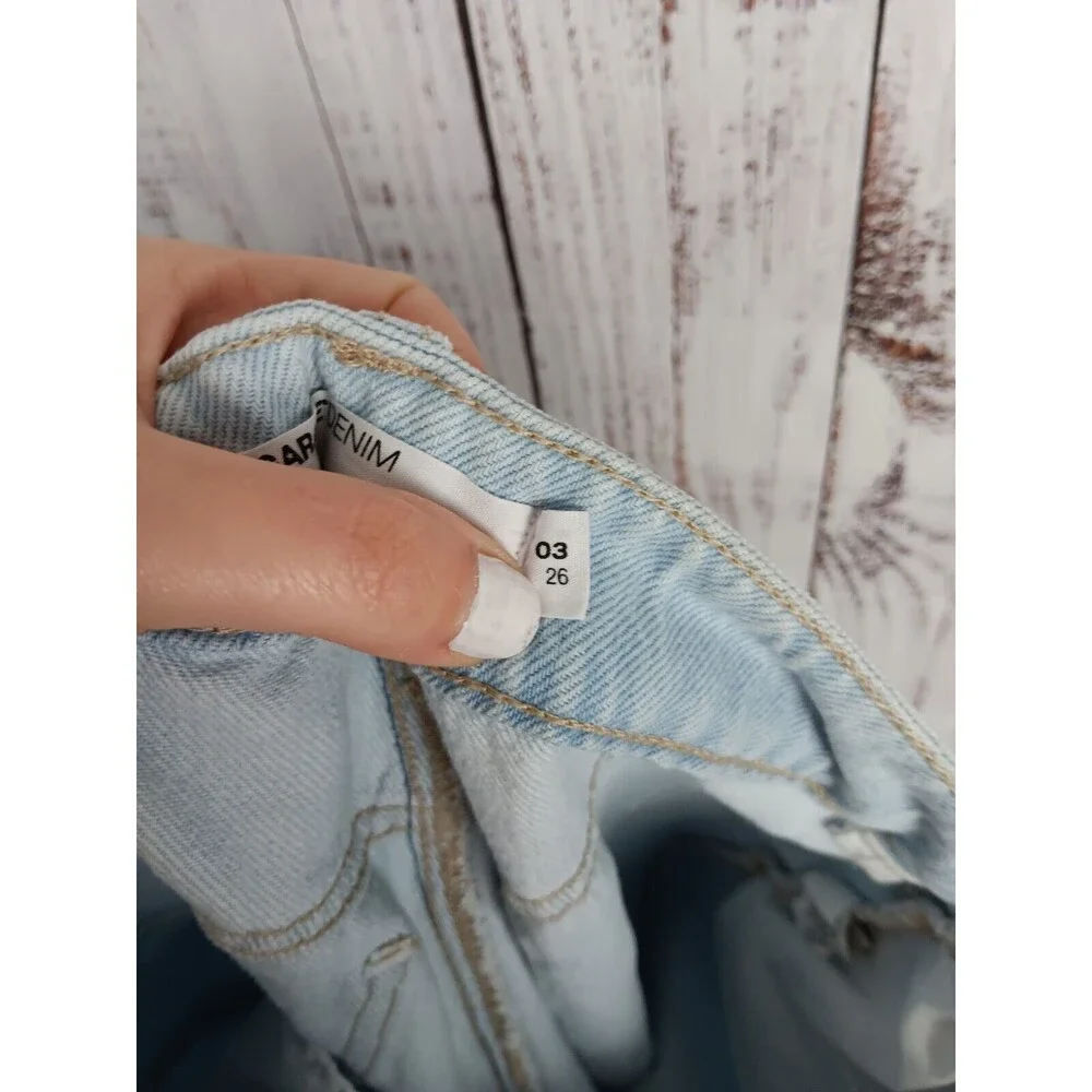 GARAGE 10008363107J 90's Straight Jeans Women's Size 3 Light Blue