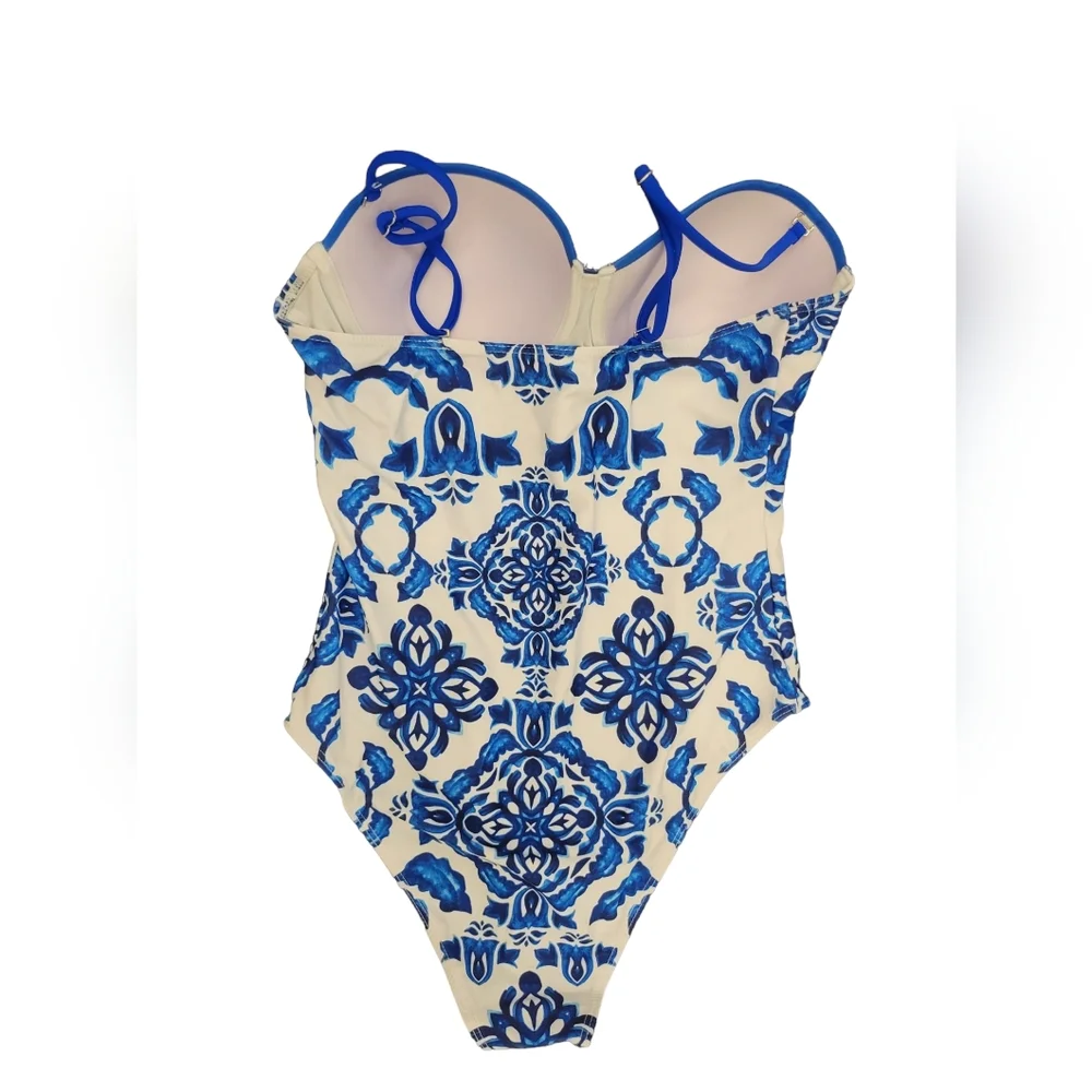 SHEIN Womens Swimsuits Lot of 4 Size M NEW One Piece Floral Strapless Swim