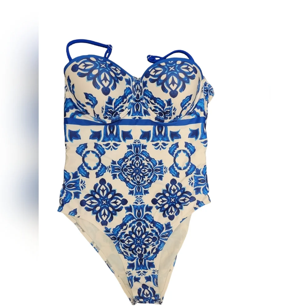 SHEIN Womens Swimsuits Lot of 4 Size M NEW One Piece Floral Strapless Swim