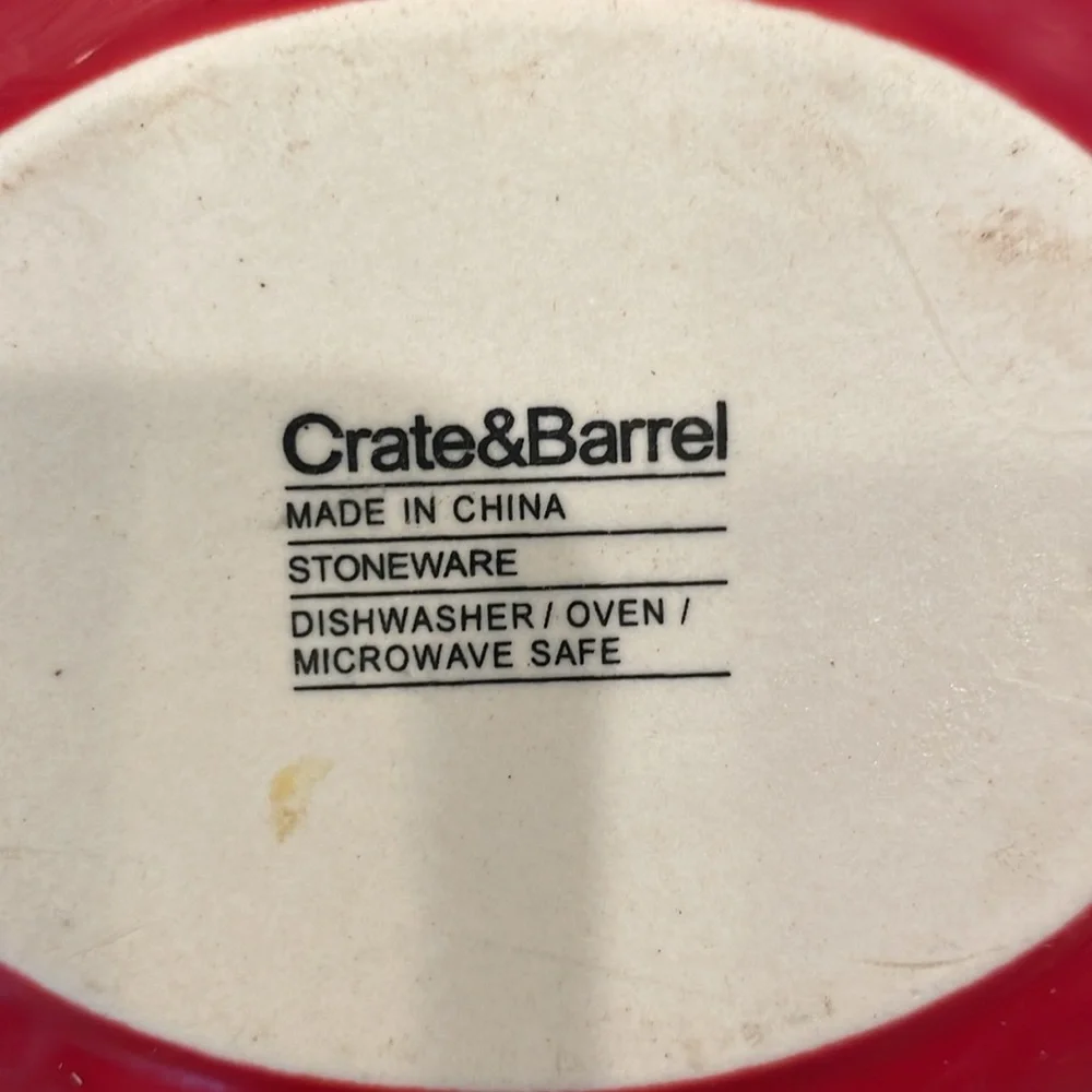 Crate&Barrel about inches