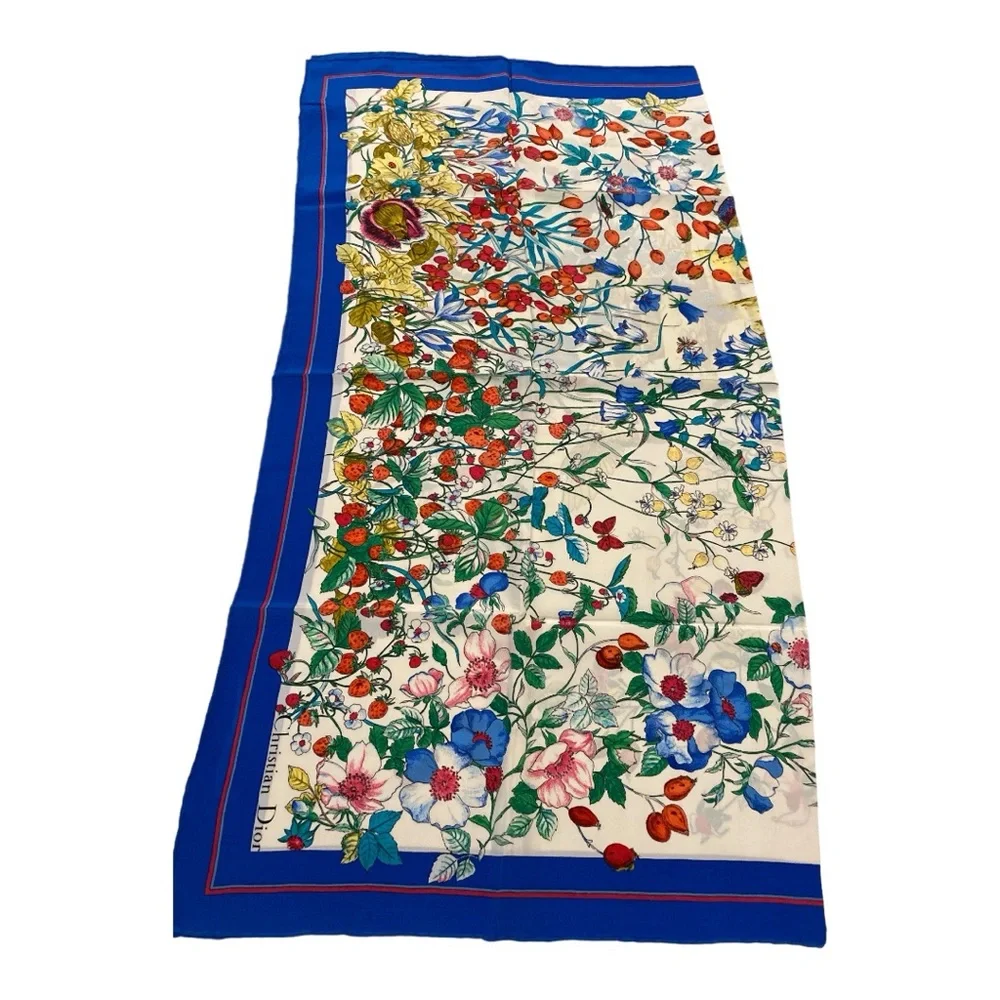 Christian Dior scarf 100% silk scarf -Authentic