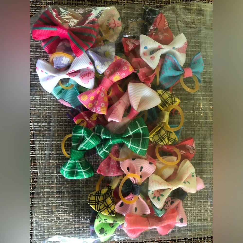🍒5/$25🍒small dog hair bows