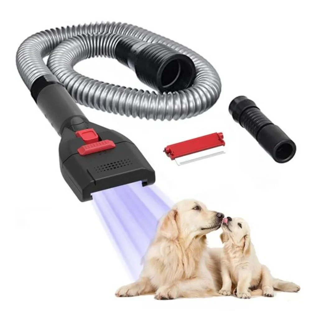 Dog Grooming Brush Vacuum Attachment Pet Groomer kit for dogs,Hair Shedding
