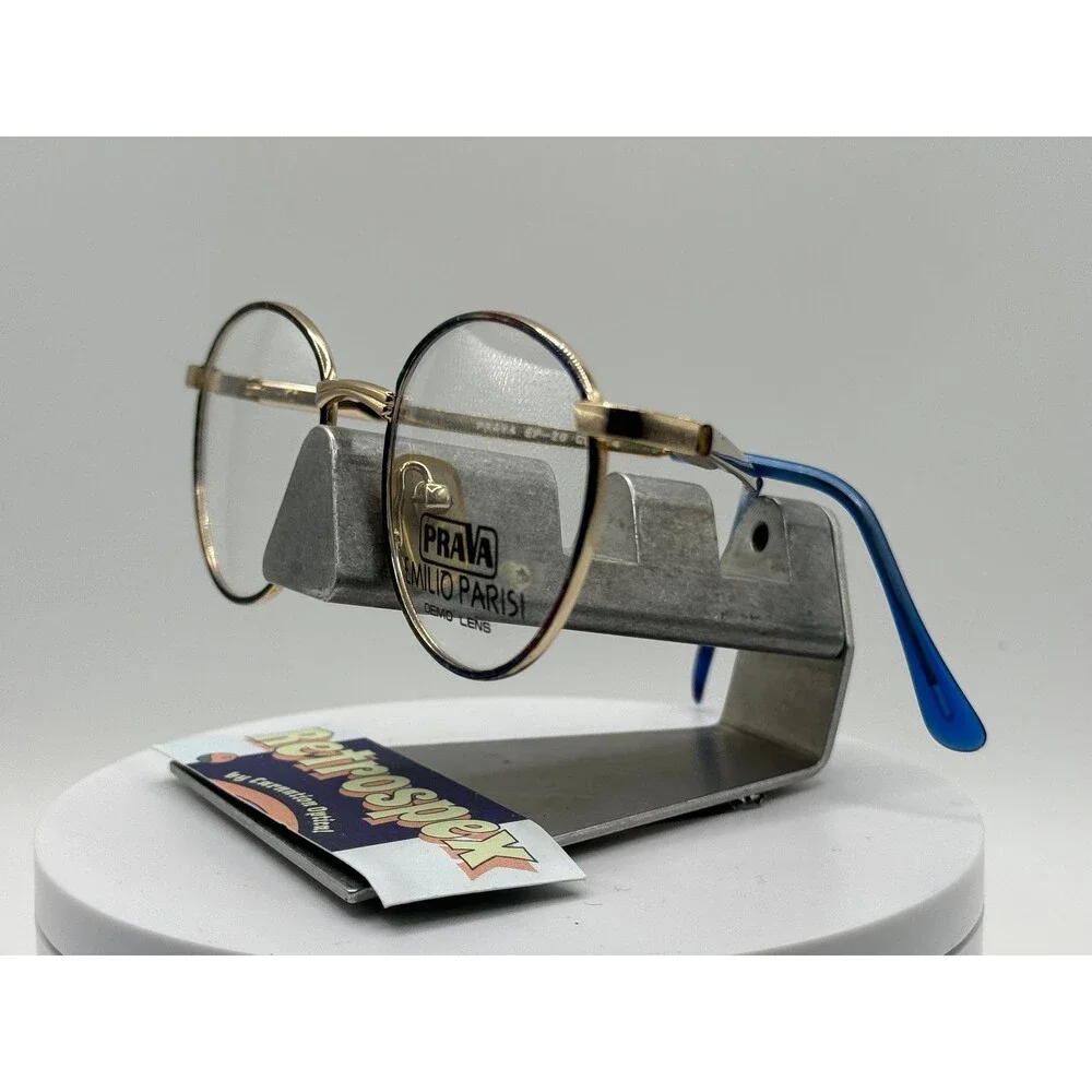 True Vintage Eyeglasses Petite/Kids Round Original Demo Lens Emilio Parisi Gold
