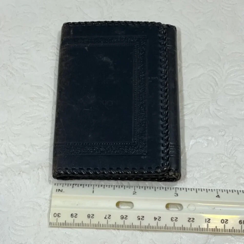 Leather vintage stitched