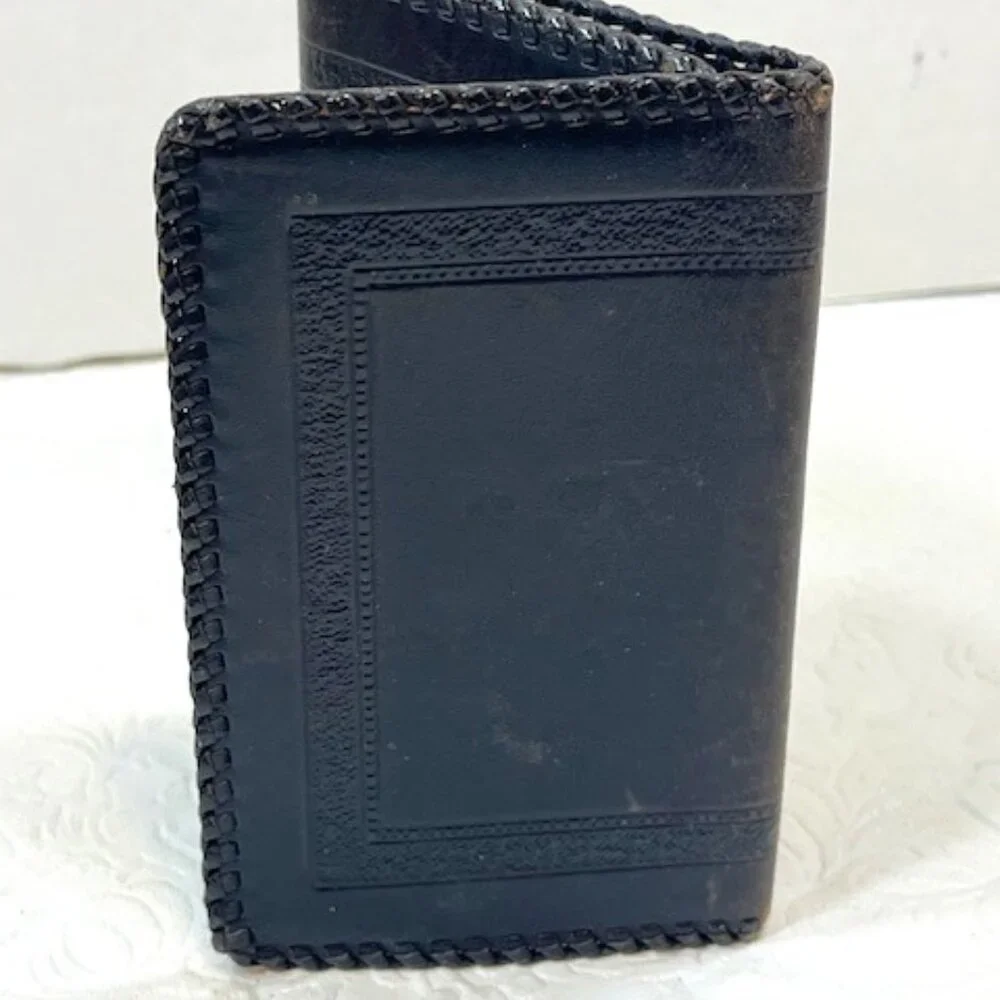 Leather vintage stitched