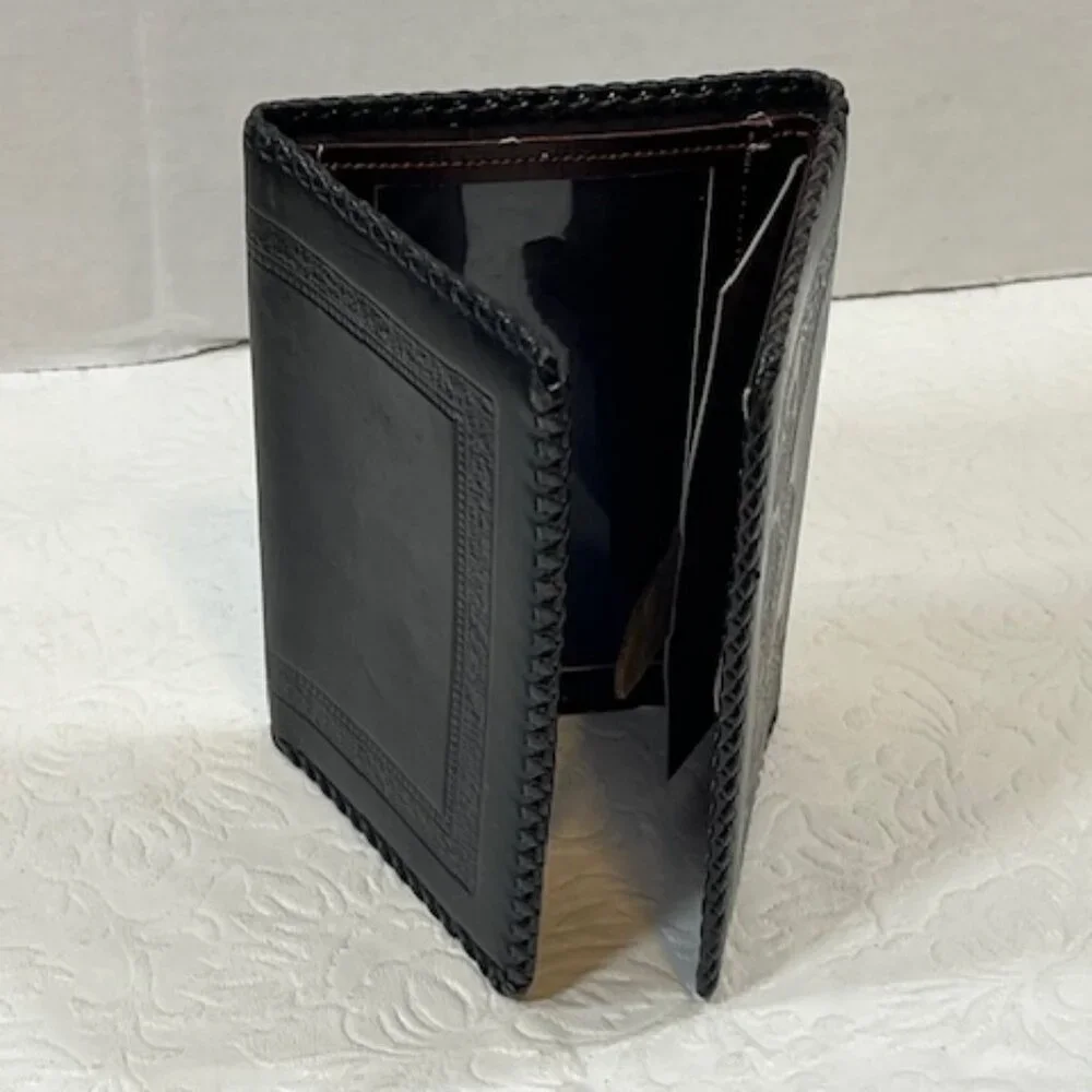 Leather vintage stitched